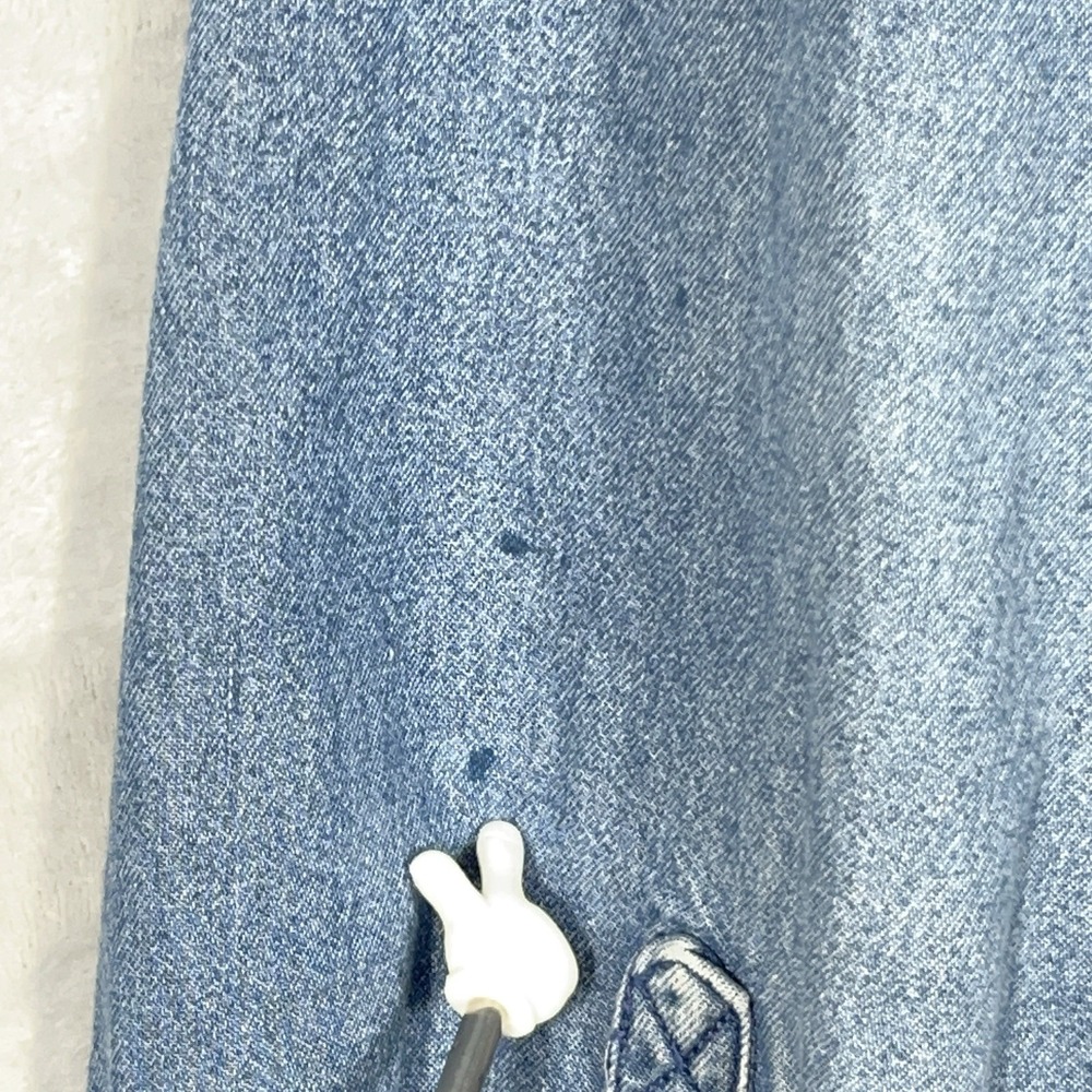Key Denim Shirt Mens Large Tall Blue Long Sleeve Button Front Western Cowboy - Picture 3 of 12